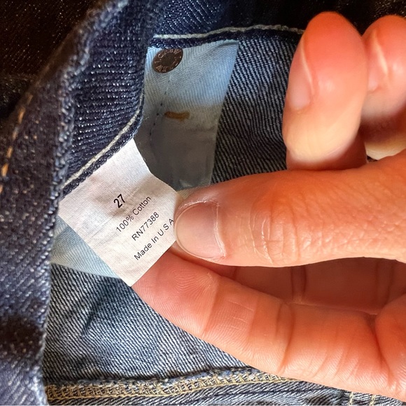 J.Crew Womens Dark Wash Blue Denim Jean Short Mini Skirt Sz 27. EUC. - Picture 5 of 5